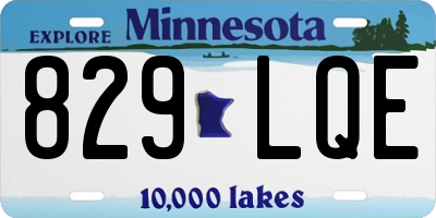 MN license plate 829LQE