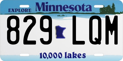 MN license plate 829LQM