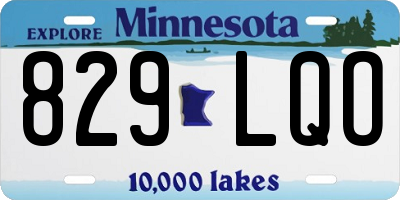 MN license plate 829LQO