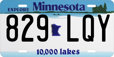 MN license plate 829LQY