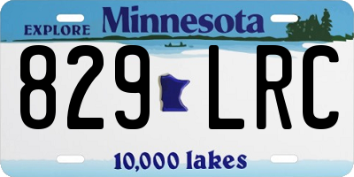 MN license plate 829LRC
