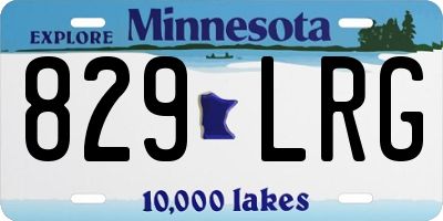 MN license plate 829LRG