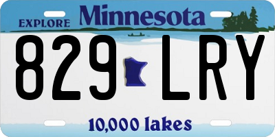 MN license plate 829LRY