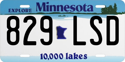 MN license plate 829LSD