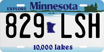 MN license plate 829LSH
