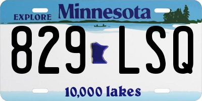 MN license plate 829LSQ