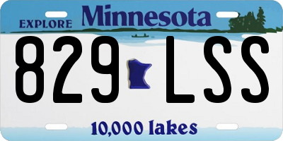 MN license plate 829LSS