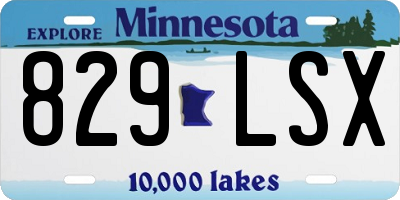 MN license plate 829LSX