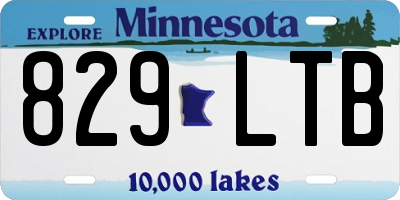 MN license plate 829LTB