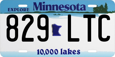 MN license plate 829LTC