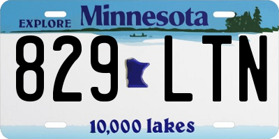 MN license plate 829LTN