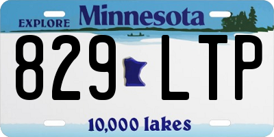 MN license plate 829LTP