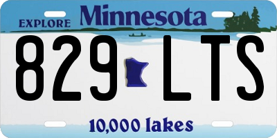 MN license plate 829LTS