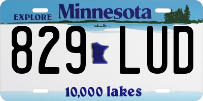 MN license plate 829LUD