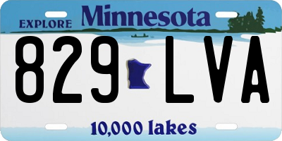 MN license plate 829LVA