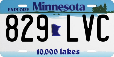 MN license plate 829LVC