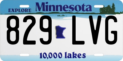 MN license plate 829LVG
