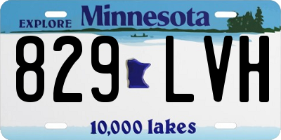 MN license plate 829LVH