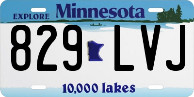 MN license plate 829LVJ