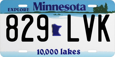 MN license plate 829LVK