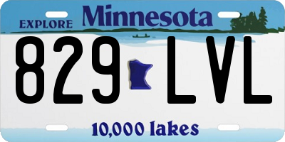 MN license plate 829LVL