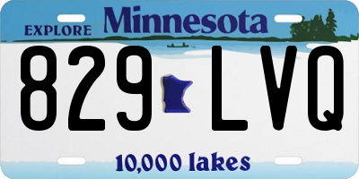 MN license plate 829LVQ