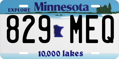 MN license plate 829MEQ