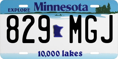 MN license plate 829MGJ