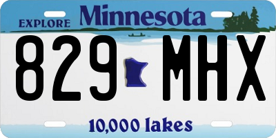 MN license plate 829MHX