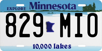 MN license plate 829MIO