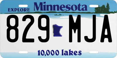 MN license plate 829MJA