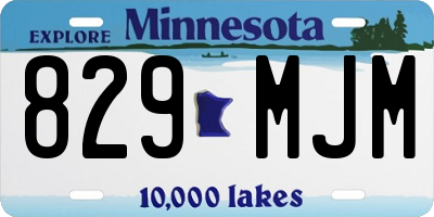 MN license plate 829MJM