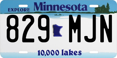 MN license plate 829MJN