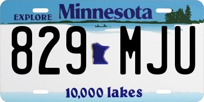MN license plate 829MJU