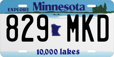 MN license plate 829MKD