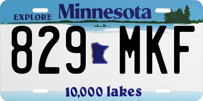 MN license plate 829MKF