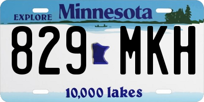 MN license plate 829MKH