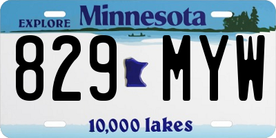 MN license plate 829MYW