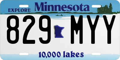 MN license plate 829MYY
