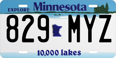 MN license plate 829MYZ
