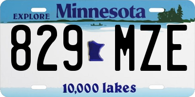 MN license plate 829MZE