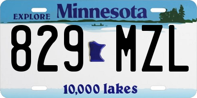 MN license plate 829MZL