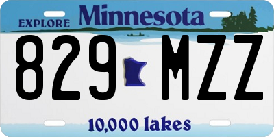 MN license plate 829MZZ