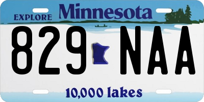 MN license plate 829NAA