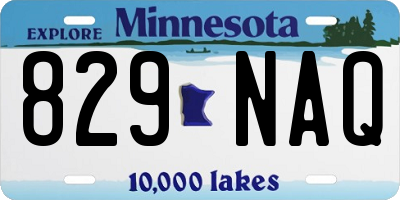 MN license plate 829NAQ