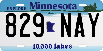 MN license plate 829NAY