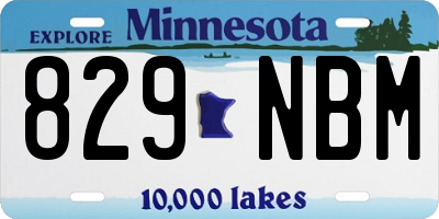 MN license plate 829NBM