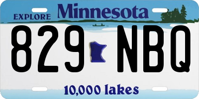 MN license plate 829NBQ
