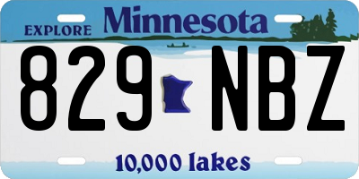 MN license plate 829NBZ