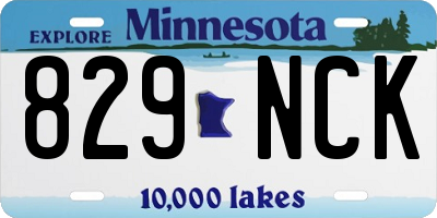 MN license plate 829NCK